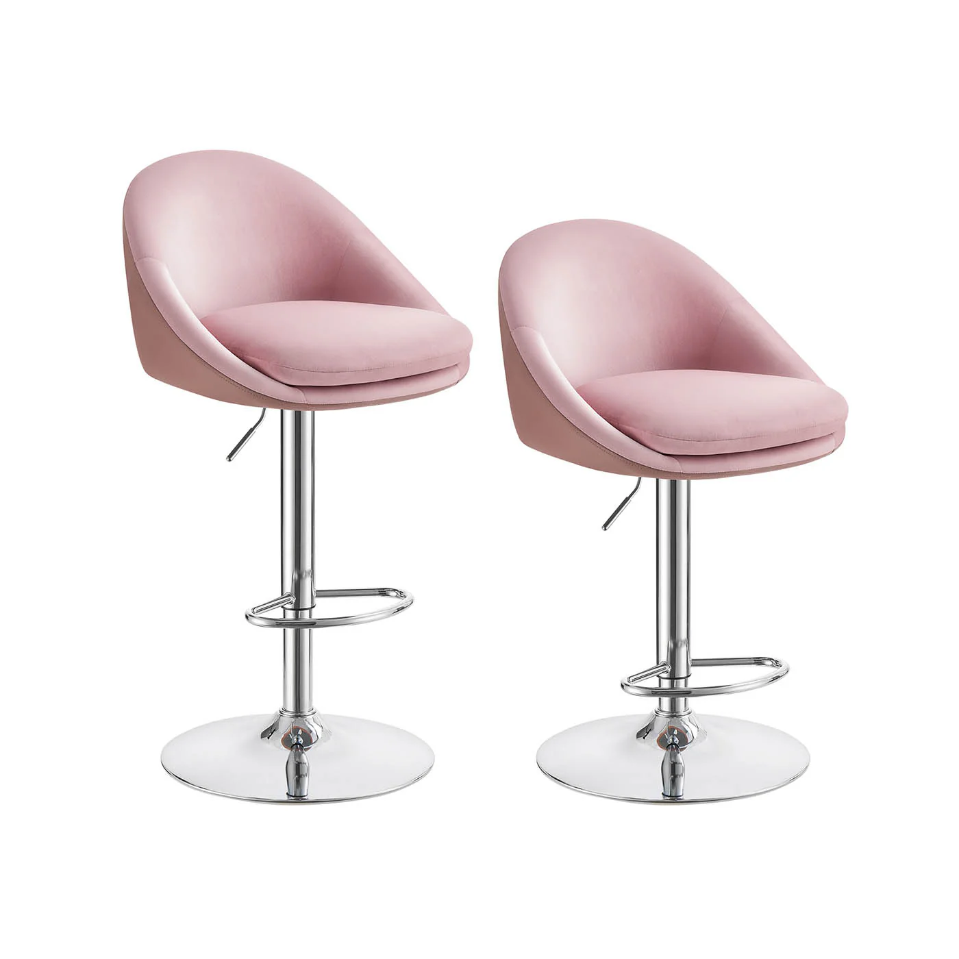 Lot de 2 tabourets de bar pivotant à 360° - Image 2