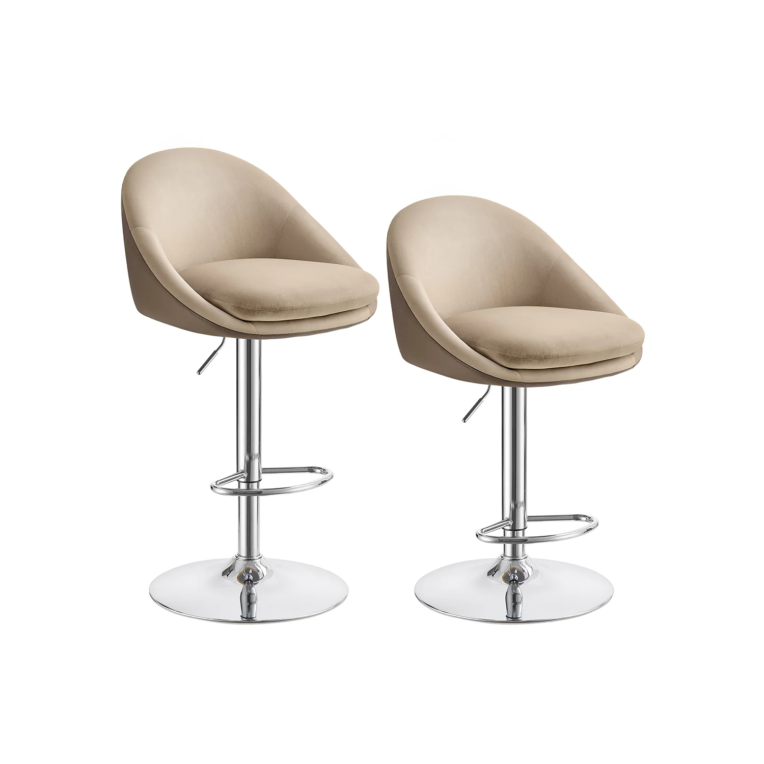 Lot de 2 tabourets de bar pivotant à 360° - Image 3