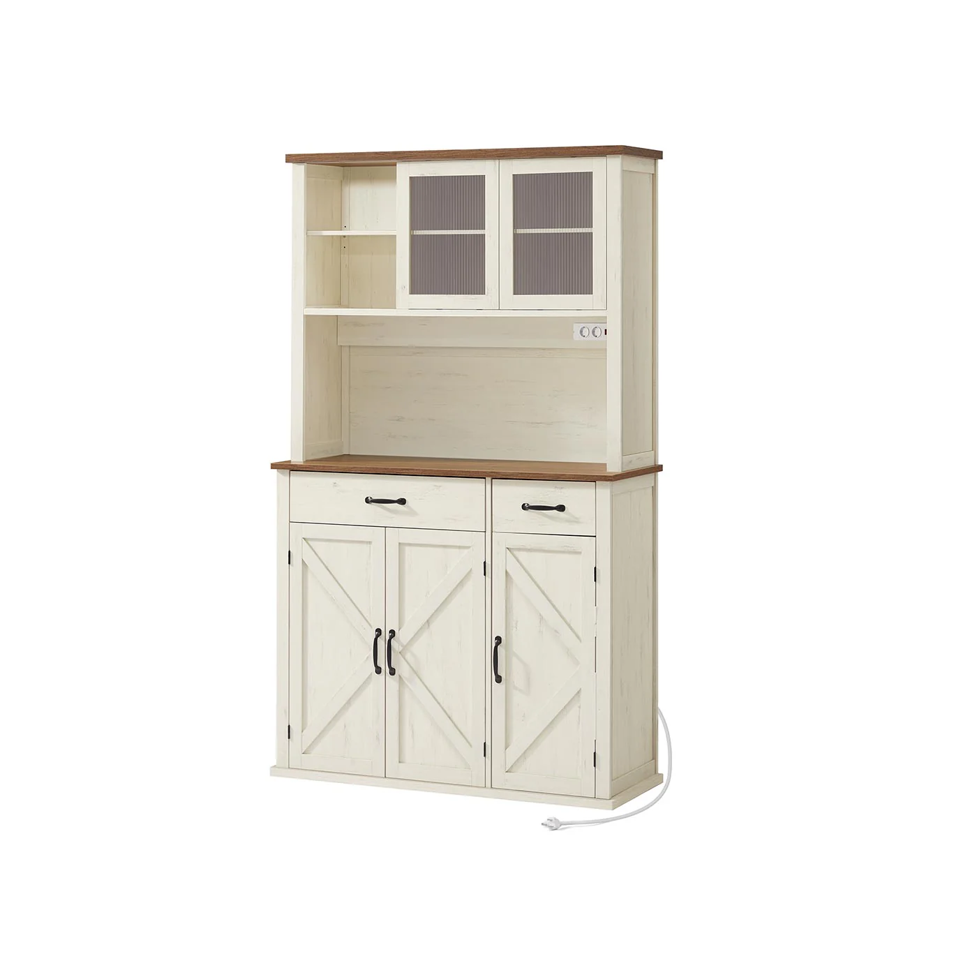 Meuble de rangement avec éclairage et chargeur