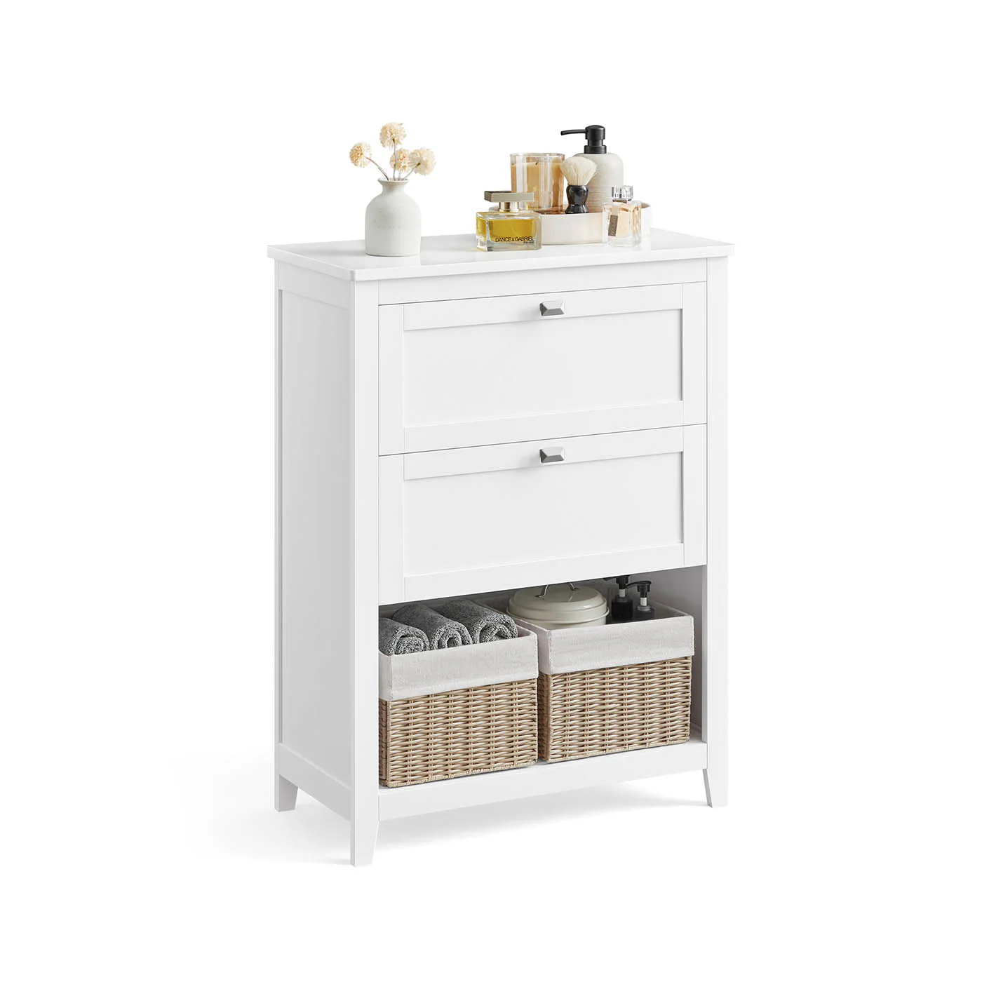 Meuble de salle de bain réglable blanc nuage
