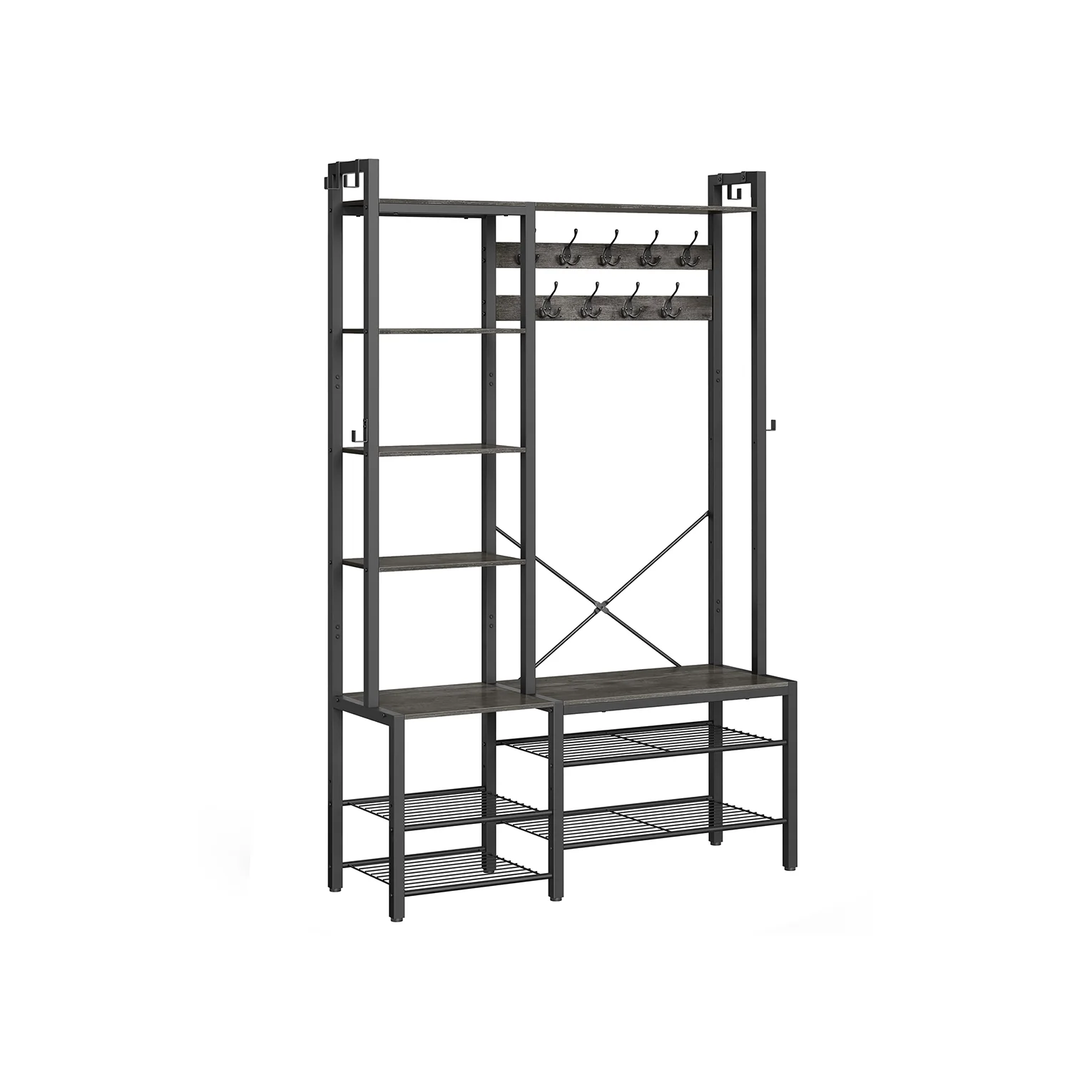 Porte-manteau 5 étagères avec porte-chaussures - Image 2