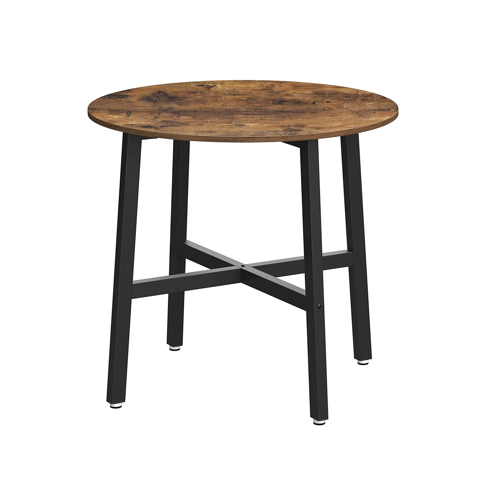 Table Ă manger marron rustique et noir