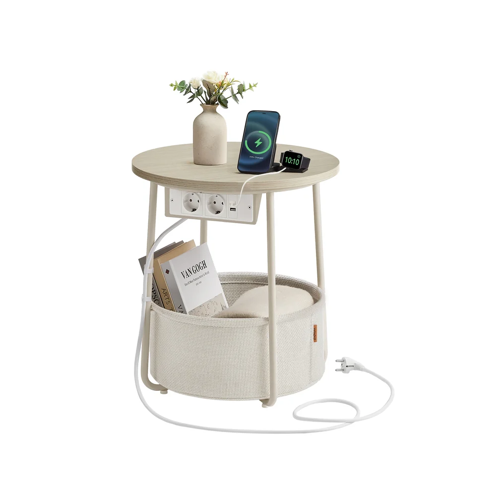 Petite table basse ronde avec rangement - Image 10