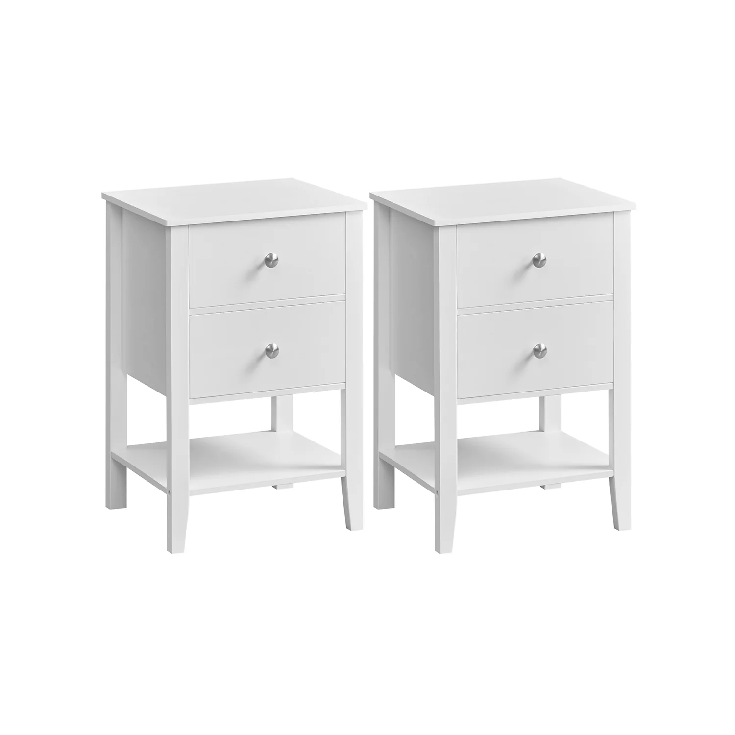 Table de chevet en bambou avec tiroirs et étagère ouverte - Image 3