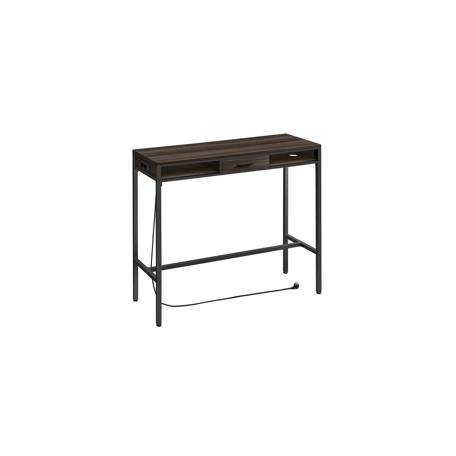 Table de Pub avec Multiprise et Tiroir Amovible en Tissu Non-Tissé - Image 2