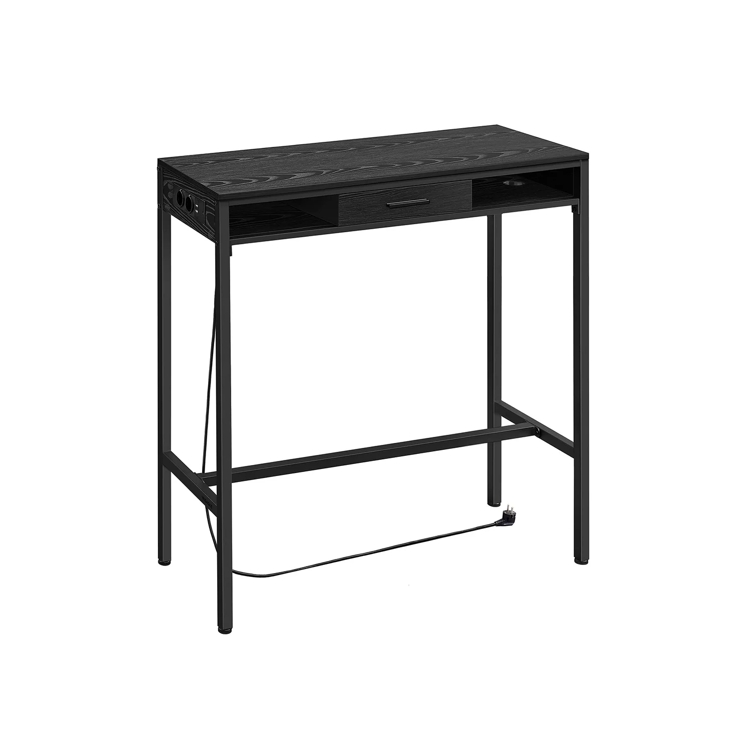 Table de Pub avec Multiprise et Tiroir Amovible en Tissu Non-Tissé - Image 3