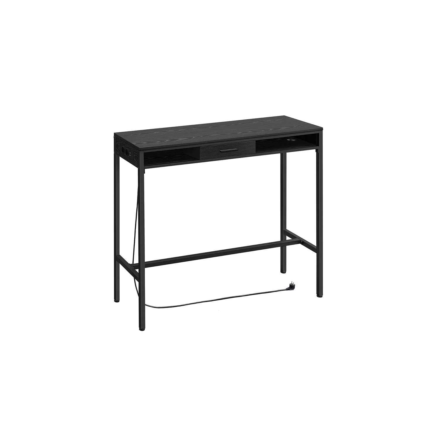 Table de Pub avec Multiprise et Tiroir Amovible en Tissu Non-Tissé - Image 4