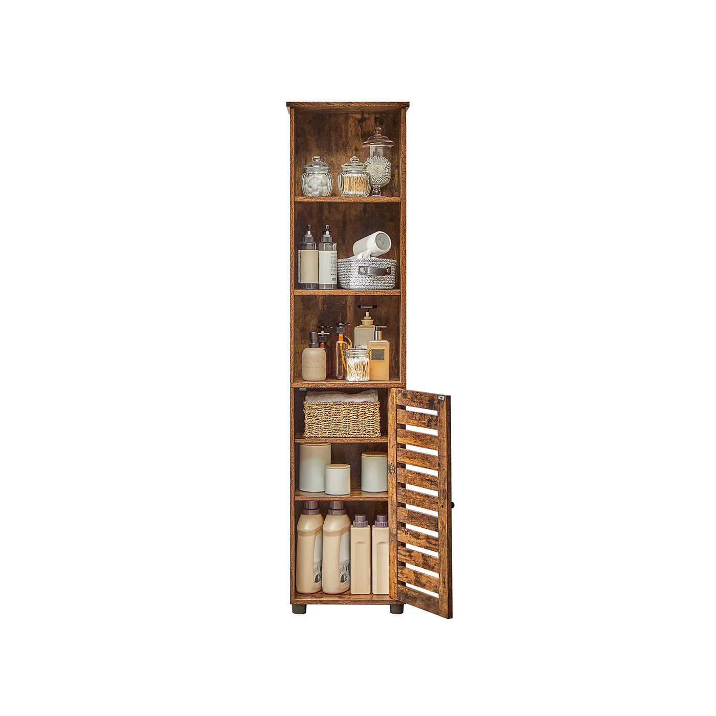 Étagère rangement marron rustique